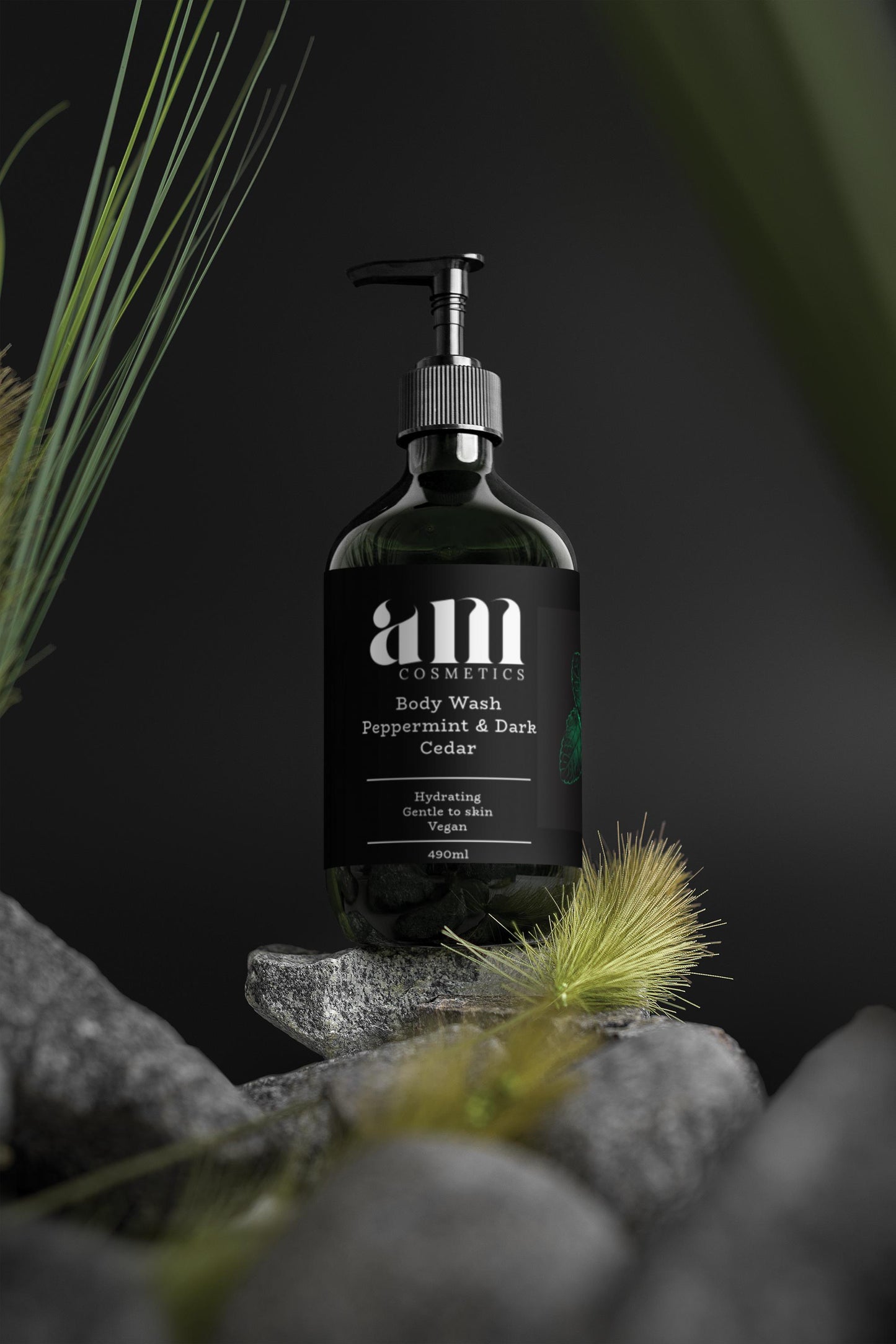 Peppermint & Dark Cedar Body Wash - 490ml