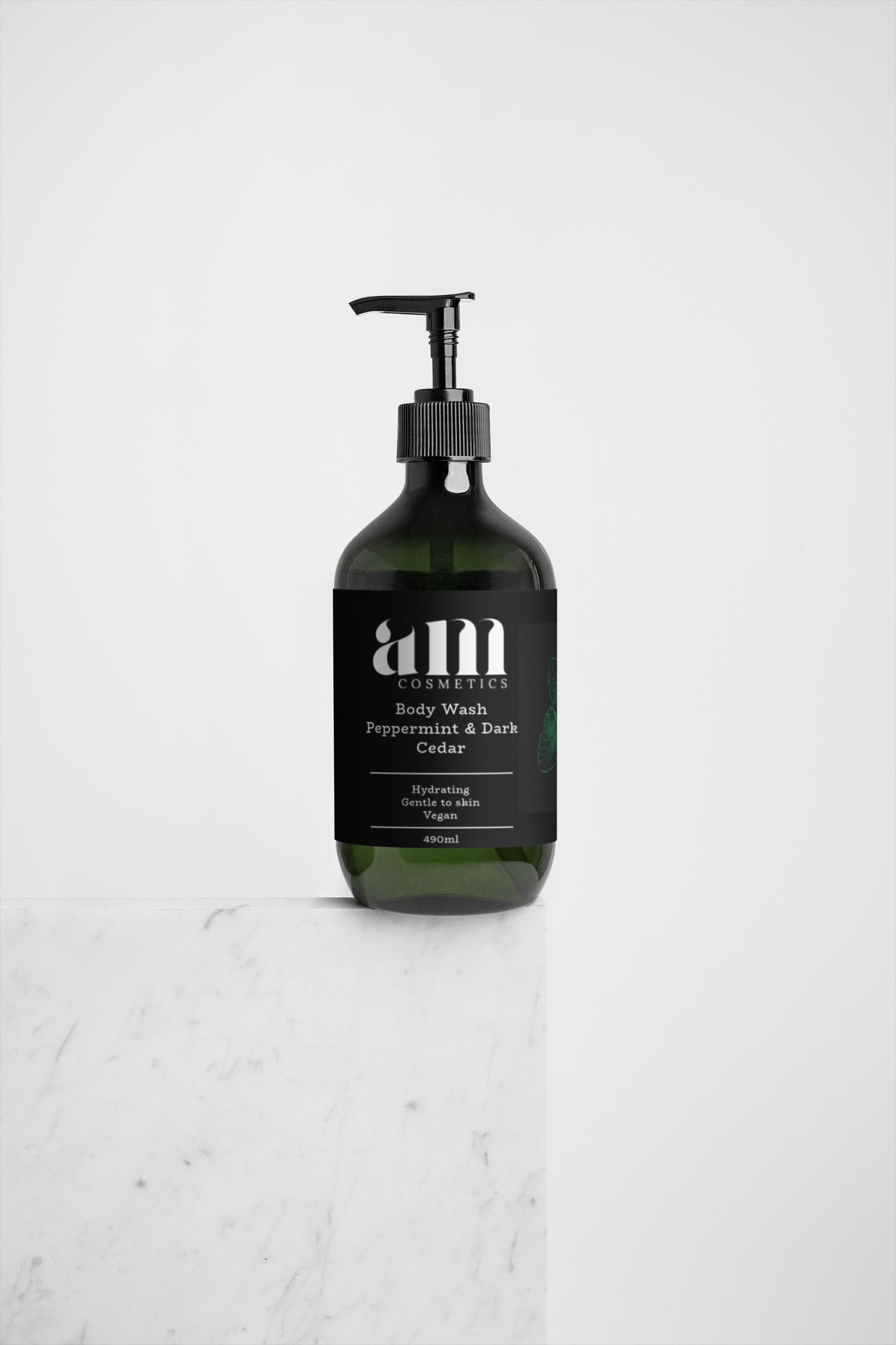 Peppermint & Dark Cedar Body Wash - 490ml